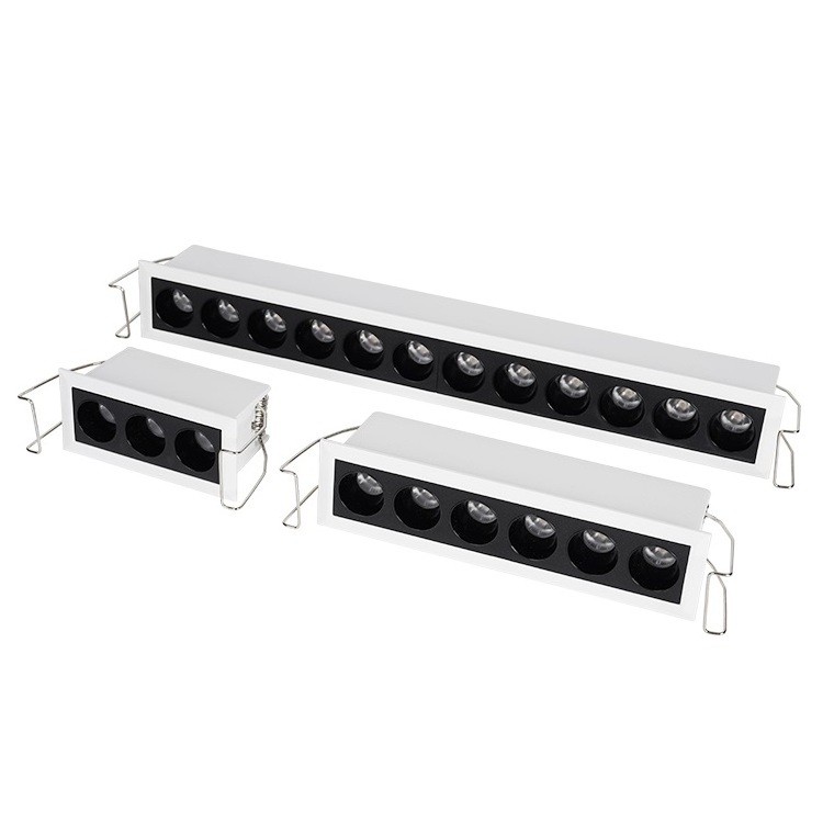 rectangle recessed linear led light ip65 waterproof for bathroom linear led light 3*2W 6*2W 12*2W 3030