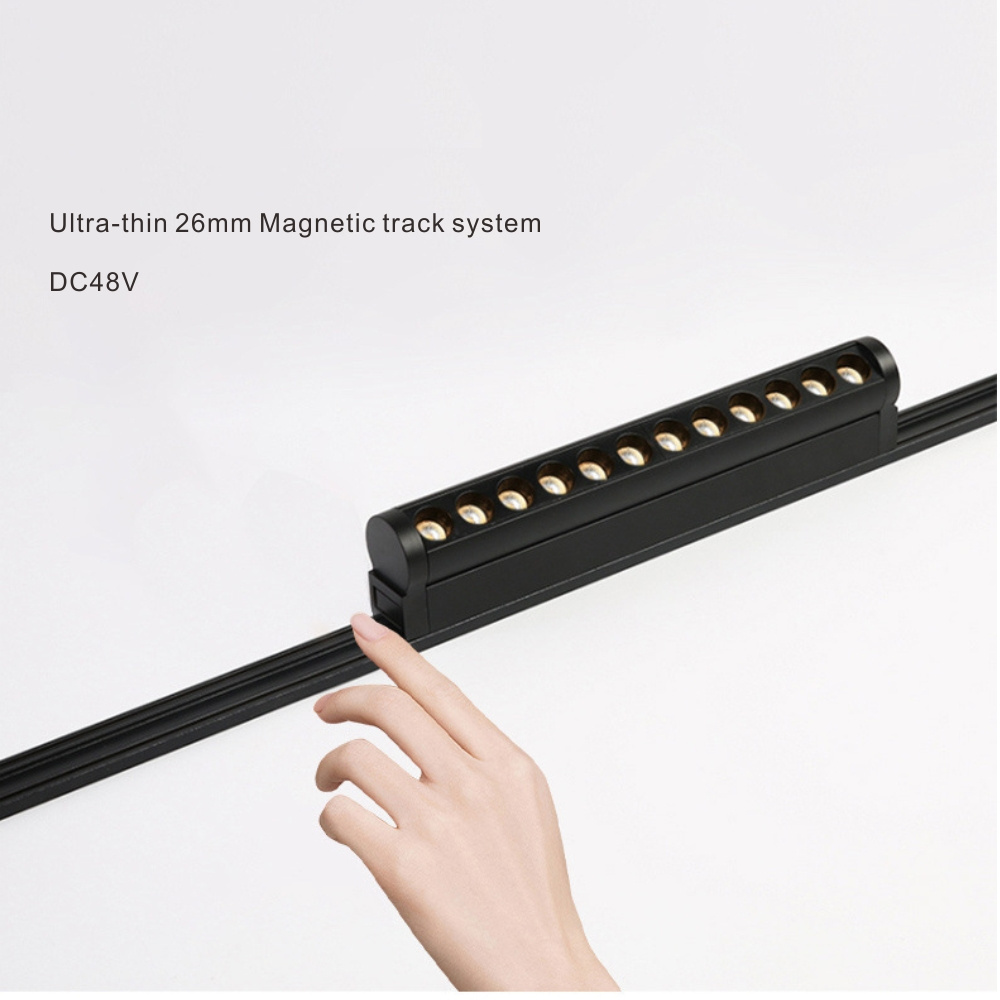 Ultra thin slim 26mm surface mounted magnetic track rail light 3W 5W 7W 10W 15W 20W magnetic track spot lighting