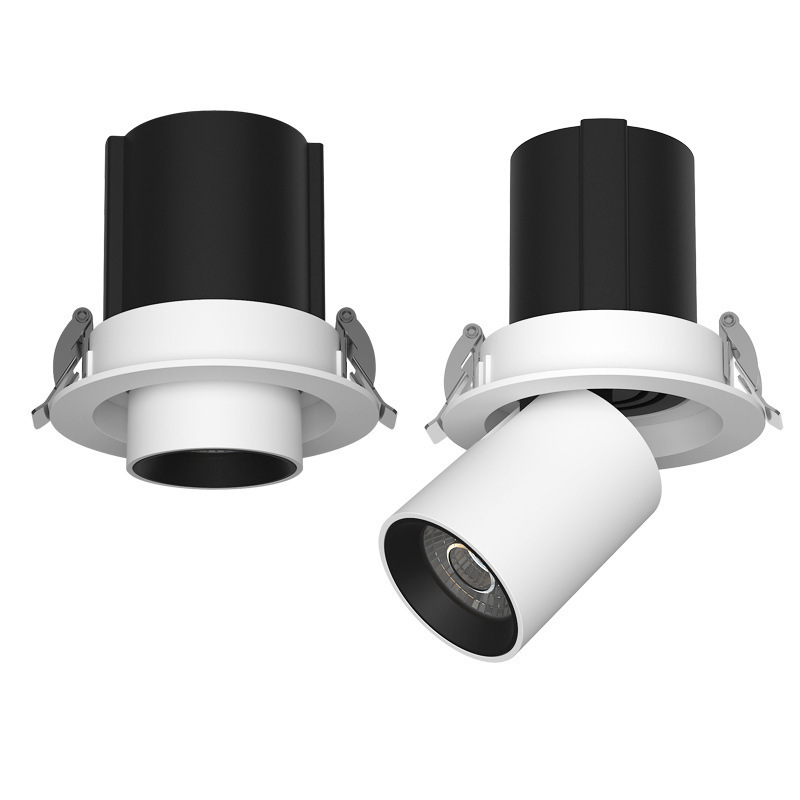 Trim Recsessed trimless Recessed pull down led downlight 6W 12W 25w spotlight pull down ceiling light fixture