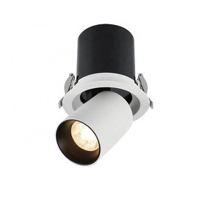 Trim Recsessed trimless Recessed pull down led downlight 6W 12W 25w spotlight pull down ceiling light fixture