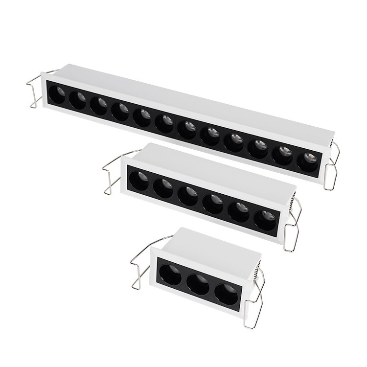 rectangle recessed linear led light ip65 waterproof for bathroom linear led light 3*2W 6*2W 12*2W 3030