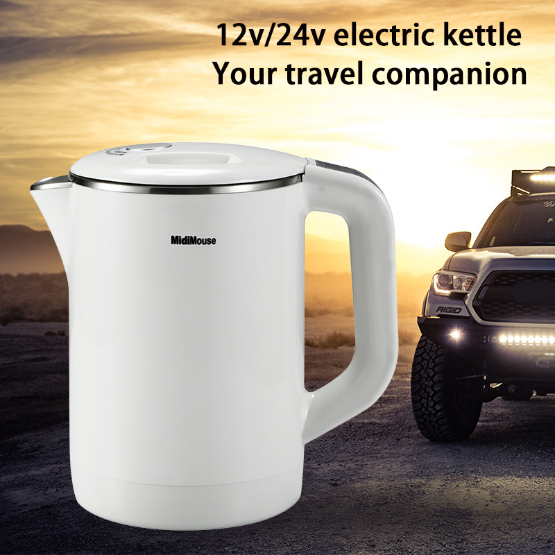 12V/24V Factory direct sales Hot sale in 2021 stainless steel   dc electric kettle car heating kettle