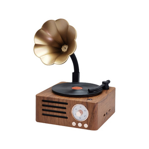 Classical Vintage Retro Bluetooth Speaker Portable Wireless Speaker Music Boxes Record Player Mini Speaker