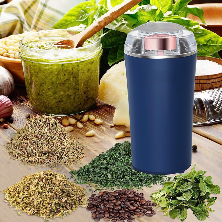 Us standard plug portable stainless steel mini electric coffee bean grinder Kitchen bean vanilla spice nut grinder