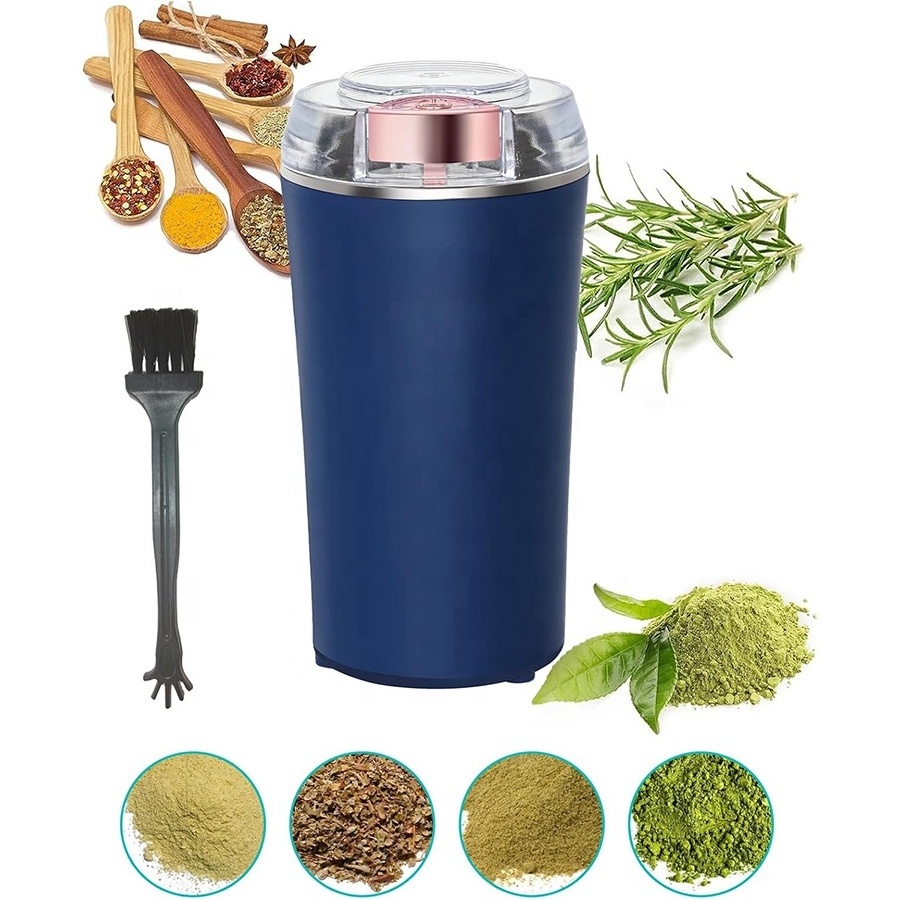 Us standard plug portable stainless steel mini electric coffee bean grinder Kitchen bean vanilla spice nut grinder