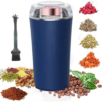 Us standard plug portable stainless steel mini electric coffee bean grinder Kitchen bean vanilla spice nut grinder