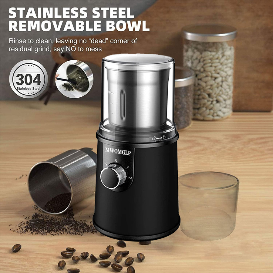 American standard plug stainless steel grinder Home spice grinder coffee bean electric coffee machine