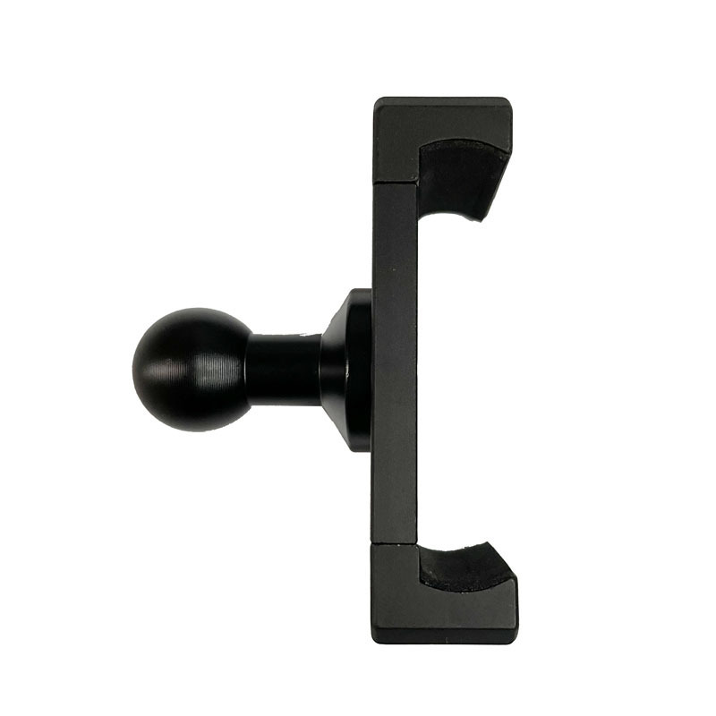 Universal double extendable aluminum metal smartphone clip holder cell phone mount ball joint