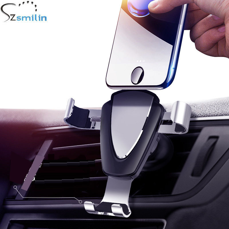 Gravity Car Phone Holder for iPhone Xiaomi mi9 Air Vent Car Mount Holder for Phone in Car Mobile Cell Phone Holder Stand