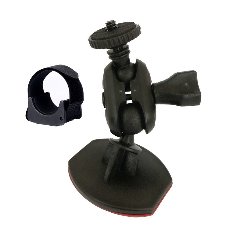 Szsmilin 360 Rotating Adjustable Adhesive Helmet Hat Holder for Flashlight