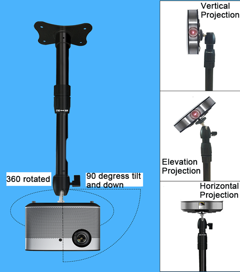 Best Buy High Quality Aluminum Alloy Motorized Projector Ceiling Mount for Projectors Black Friday