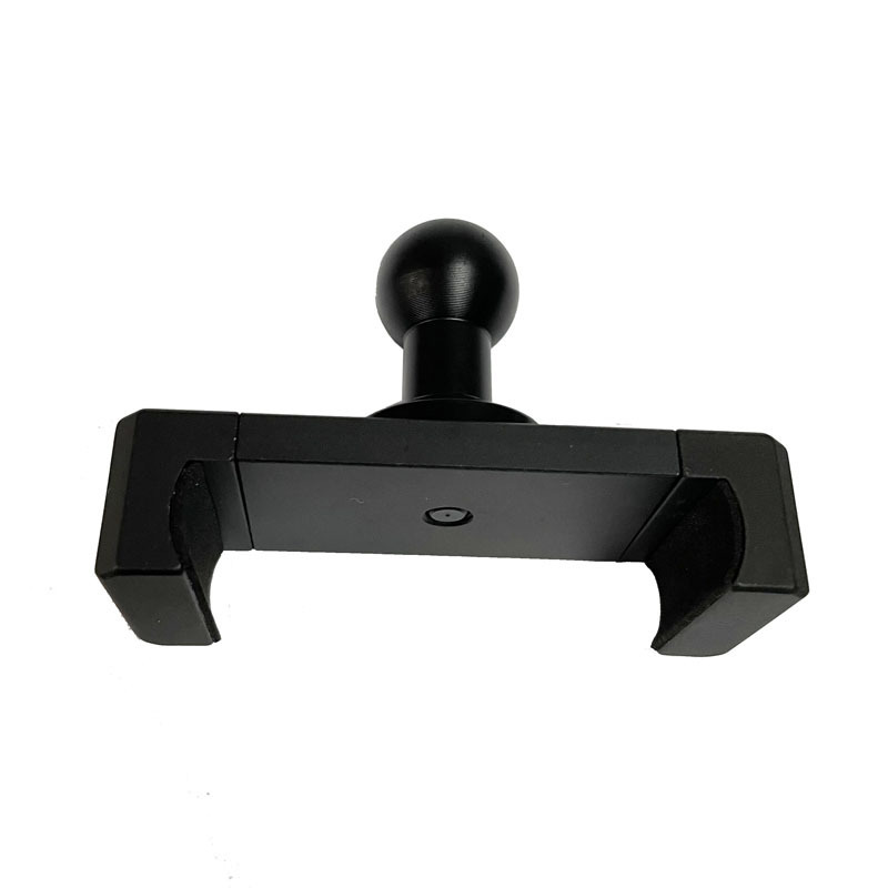 Universal double extendable aluminum metal smartphone clip holder cell phone mount ball joint