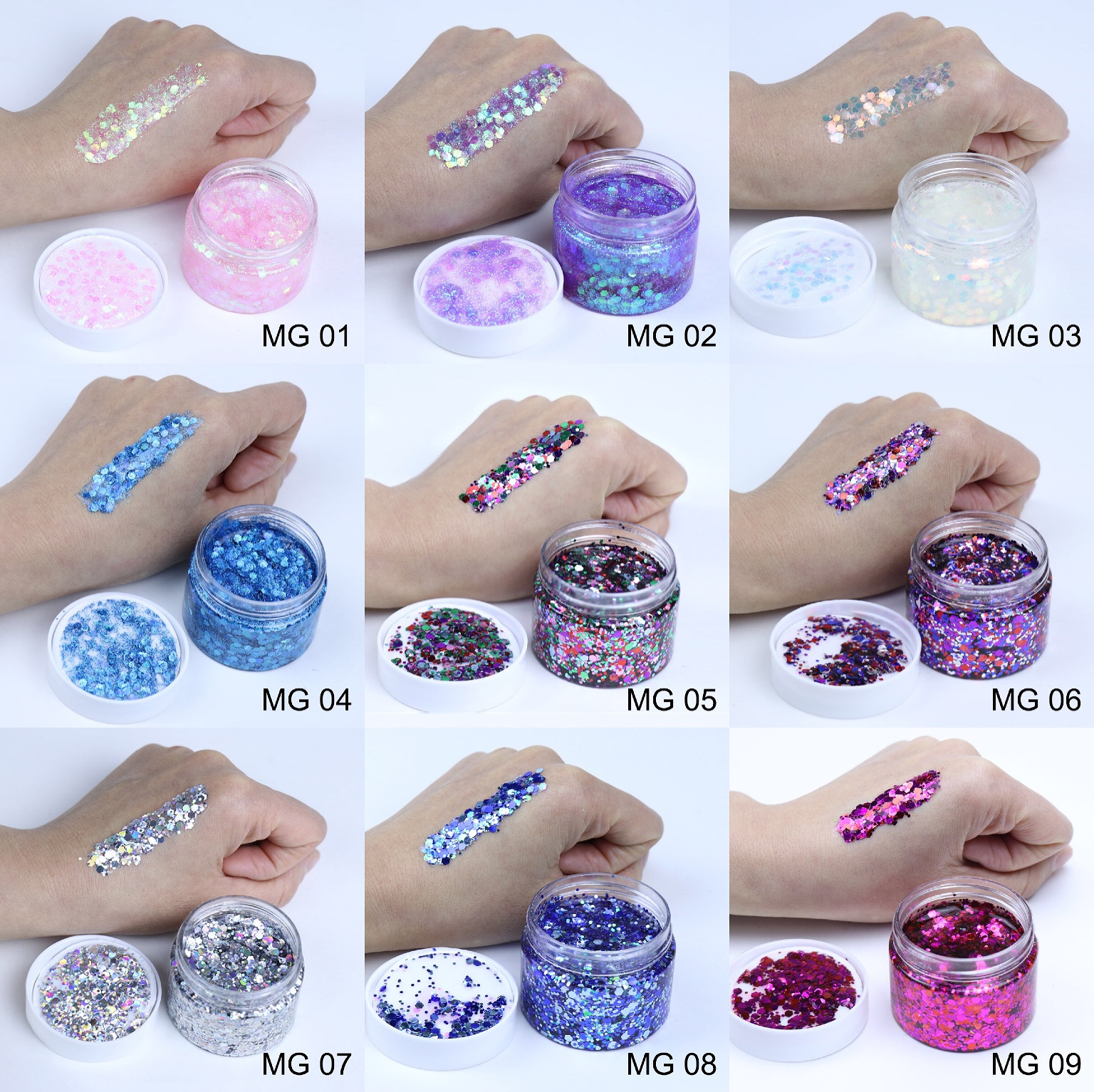 40g glitter gel clear peel-off makeup glitter glue for face hairs body art