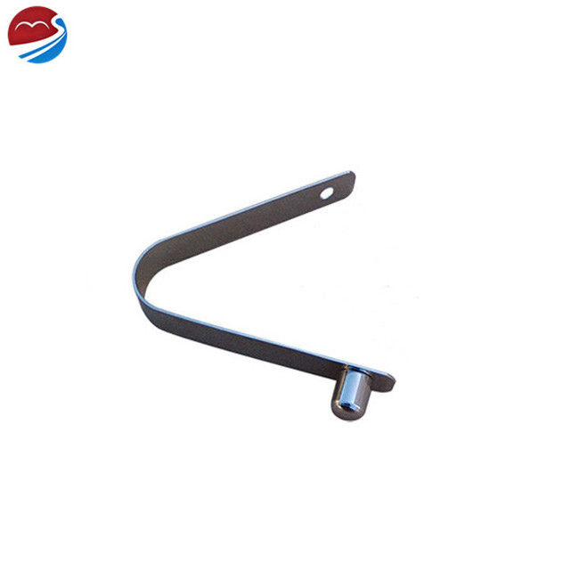 Factory  customized stainless steel v shaped flat metal  lock double button spring clip