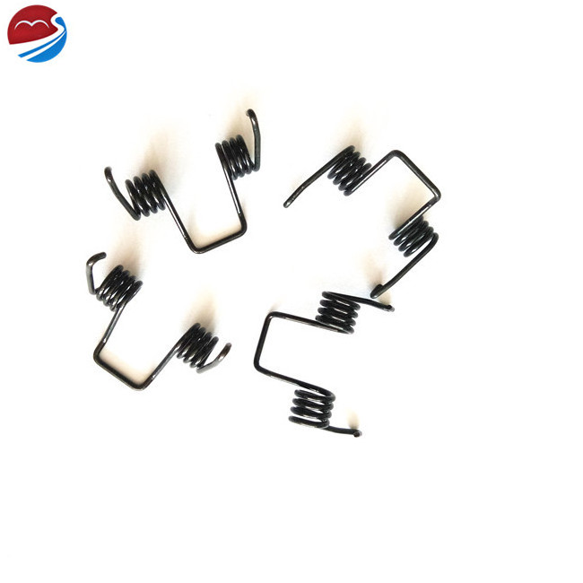 Custom high quality stainless steel black double small torsion spring for door lock