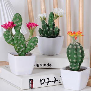 Simulation Mini Pillar Potted Tropical Fake Planting Desert Landscape Plant Cactus Ornaments