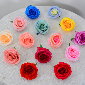 Head Multicolor Wedding Simulation Rose Wall Corsage Dress-Up Silk Fake Flower Wholesale