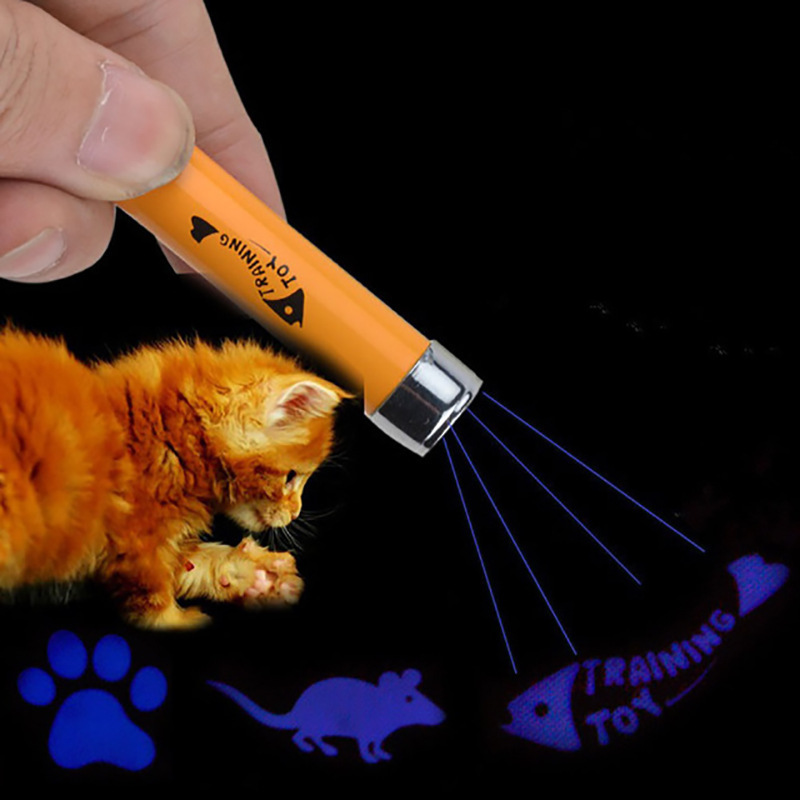 Pet cat toy laser pointer light interactive stocked cat laser light