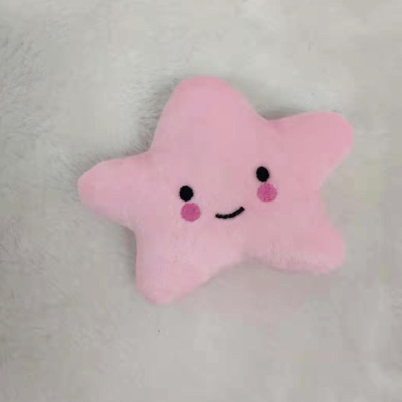 Plush Pet Toy Funny Cartoon Cute Five-pointed Star Smiley Face Resistant Bite Pet Chew Toy