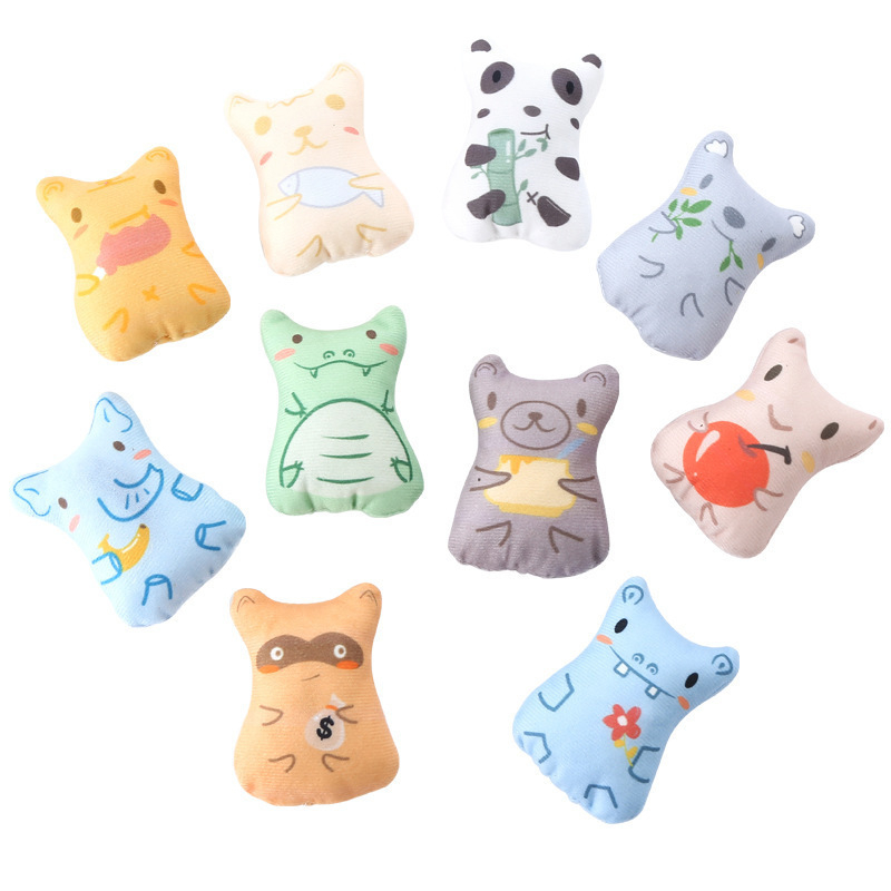 Factory direct sales in stock multi style interactive plush catnip cat toy