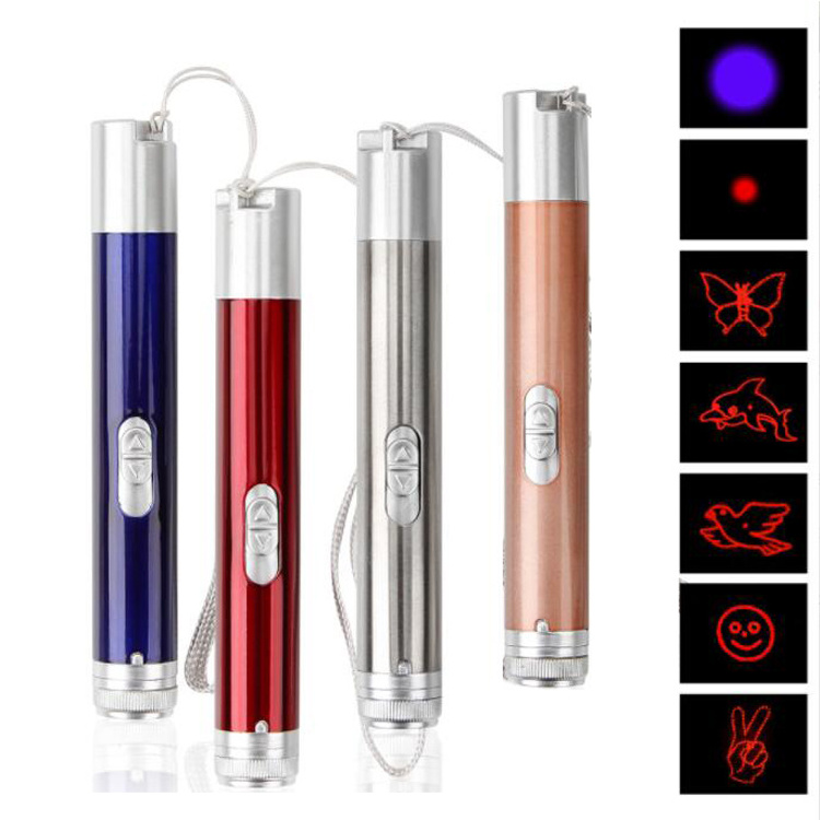 USB Rechargeable Red Lazer Pointer Children Kids Promotion Gift Torch UV Flashlight Cat Dog Pet Laser Toy