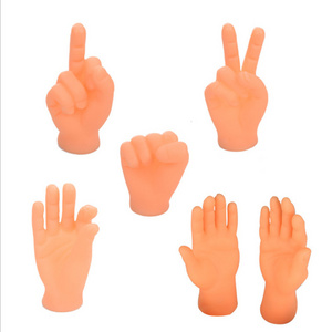 TIK Tok Rubber Mini Cute Massage Tool Left Right Cat Teasing Finger Hands Puppets Toy Tiny Hands