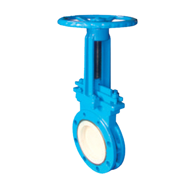 Long life Abrasion Resistance Knife gate valve Cast steel WCB Flange ceramic lining knife gate valve for slurry