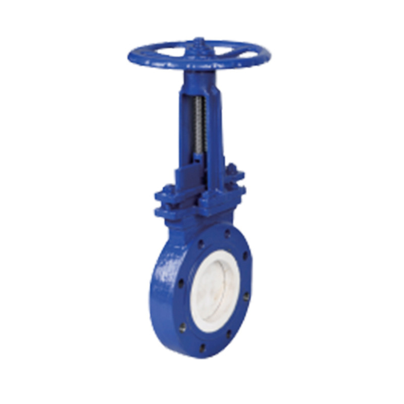 Long life Abrasion Resistance Knife gate valve Cast steel WCB Flange ceramic lining knife gate valve for slurry