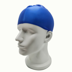 High Stretch Silicon Swimming Caps 100% Silicone With Waterproof Fabric