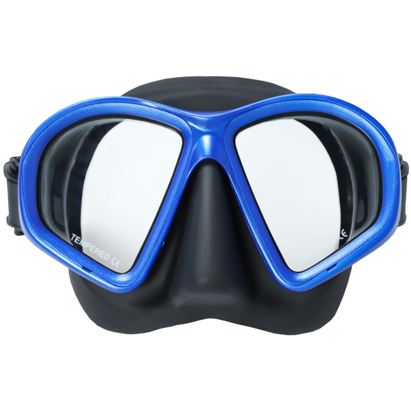 Scuba Diving Half Face Mask Custom LOGO Silicone Strap Tempered Glass Adult Frameless Low Volume Diving Mask