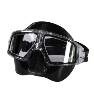 China Factory Supply Custom Diving Mask Scuba Diving Free Low Volume Black Silicone Mask Freediving Masks