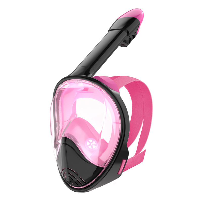 Cheap Price Full face snorkel mask snorkel set anti fog adult professional 180 degree view go pro swim scuba diving mask