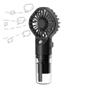 Black White 4 level wind speed portable rechargeable mist Spraying fan 800mah battery handheld spray misting fans Water mist fan