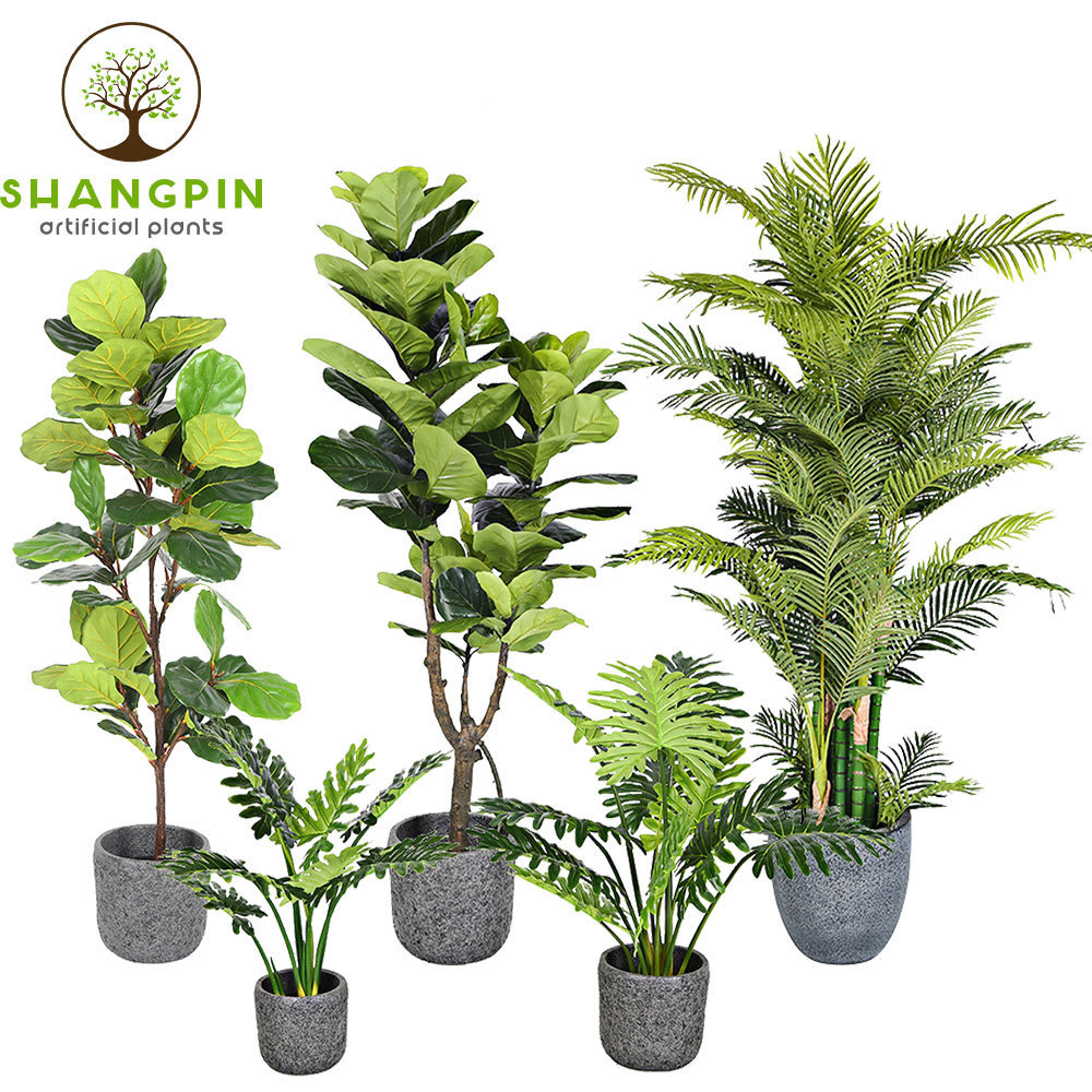 Potted Evergreen Artificial Bonsai Trees 210Cm Traveler Banana Tree Artificial Banana Tree