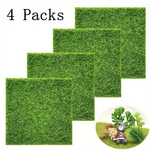 Shangpin USA EU Local Shipping In Stock Turf Grass Garden Oasis With 4 Packs Of 6x6 Artificial Grass For Crafts & Dollhouses!