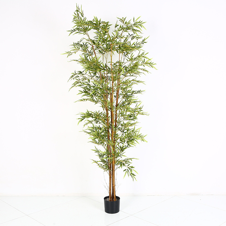 Wholesale 6ft Tall Backyard Bamboo Plants Fencing Tree Plastic Artificial Bamboo Tree For Home Decoration With Planter