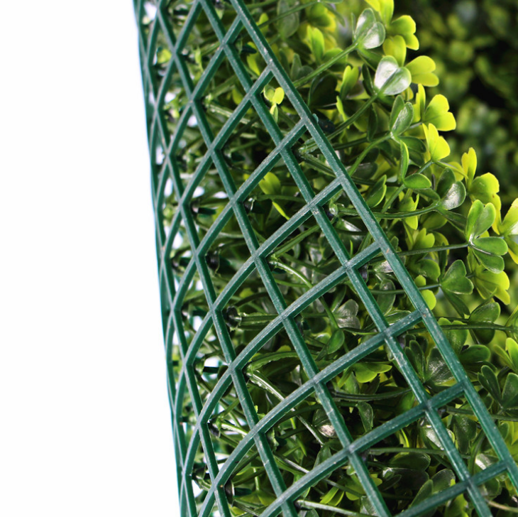 Artificial plastic creeper boxwood hedge moss grass indoor plant vertical panels leaves green wall system for decoration