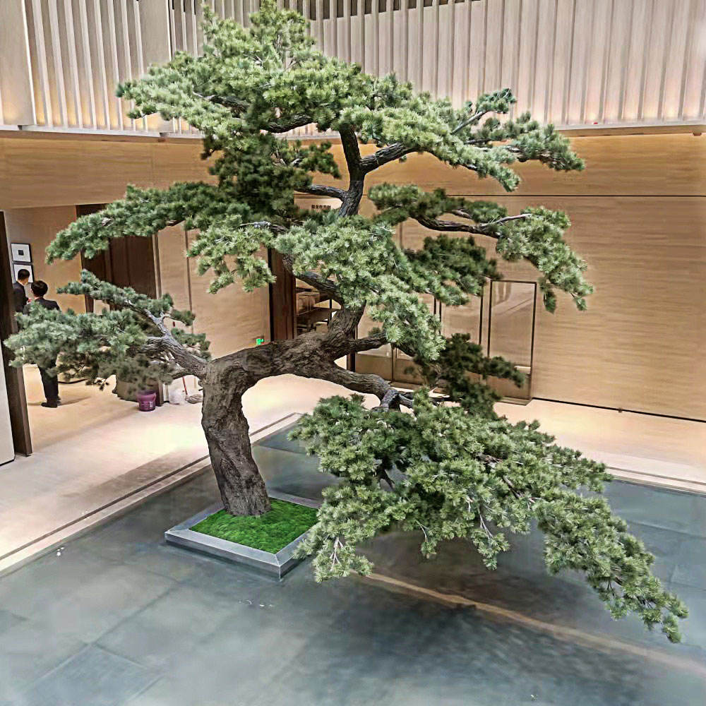 Factory Direct Sales Custom 2m 3m High Quality Plants Indoor Bonsai Cedar Trees Artificial Pine Tree For Home Indoor Decoration