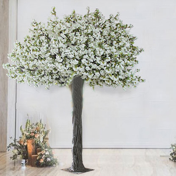 Customize artificial plant flower branches cherry blossom tree, artifical sakura wedding trees white