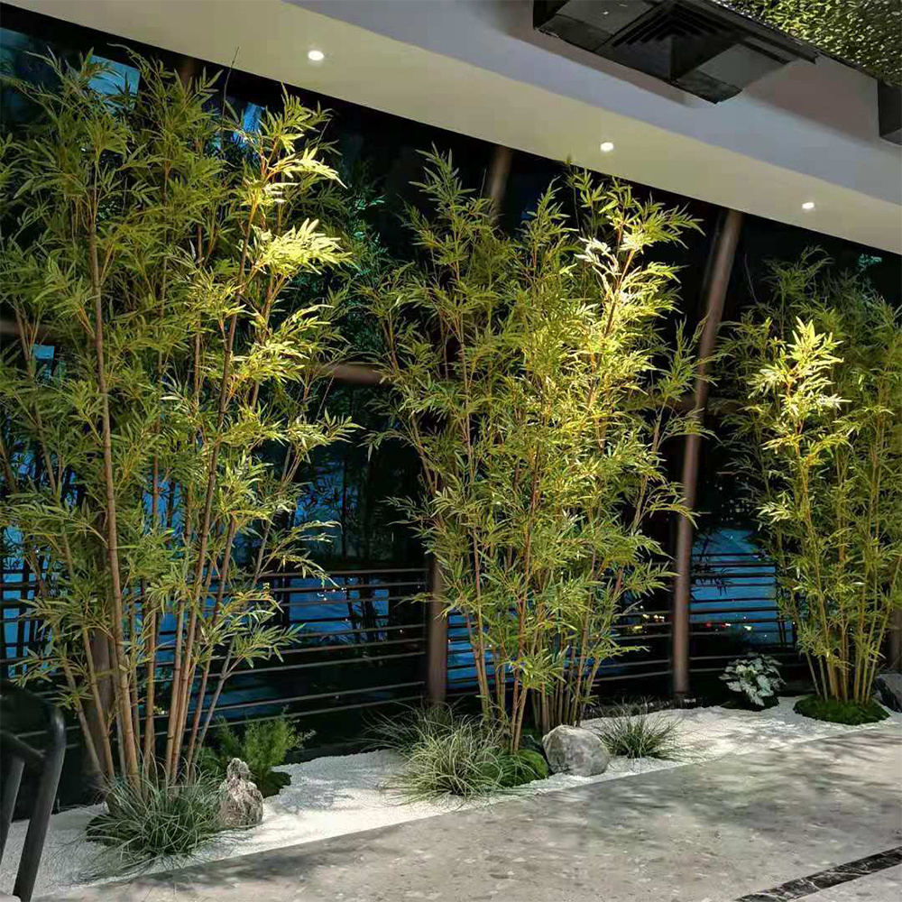 Wholesale 6ft Tall Backyard Bamboo Plants Fencing Tree Plastic Artificial Bamboo Tree For Home Decoration With Planter