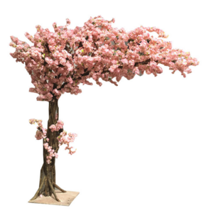 Customize artificial plant flower branches cherry blossom tree, artifical sakura wedding trees white