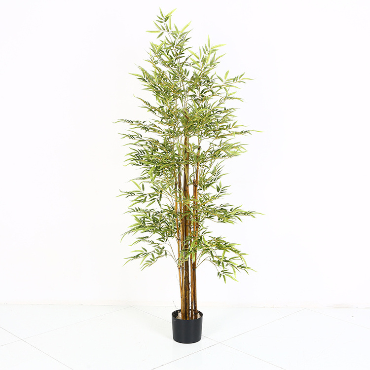 Wholesale 6ft Tall Backyard Bamboo Plants Fencing Tree Plastic Artificial Bamboo Tree For Home Decoration With Planter