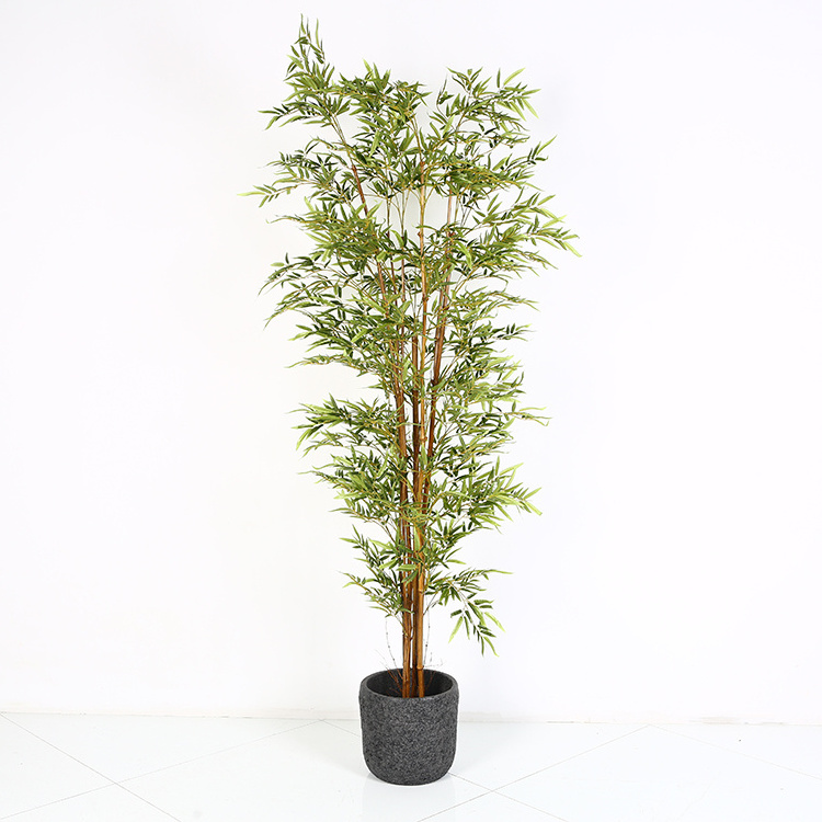 Wholesale 6ft Tall Backyard Bamboo Plants Fencing Tree Plastic Artificial Bamboo Tree For Home Decoration With Planter