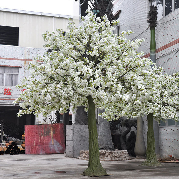 Customize artificial plant flower branches cherry blossom tree, artifical sakura wedding trees white