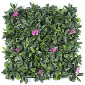 New style fake grass wall artificial plant green wall with flower for wholesale