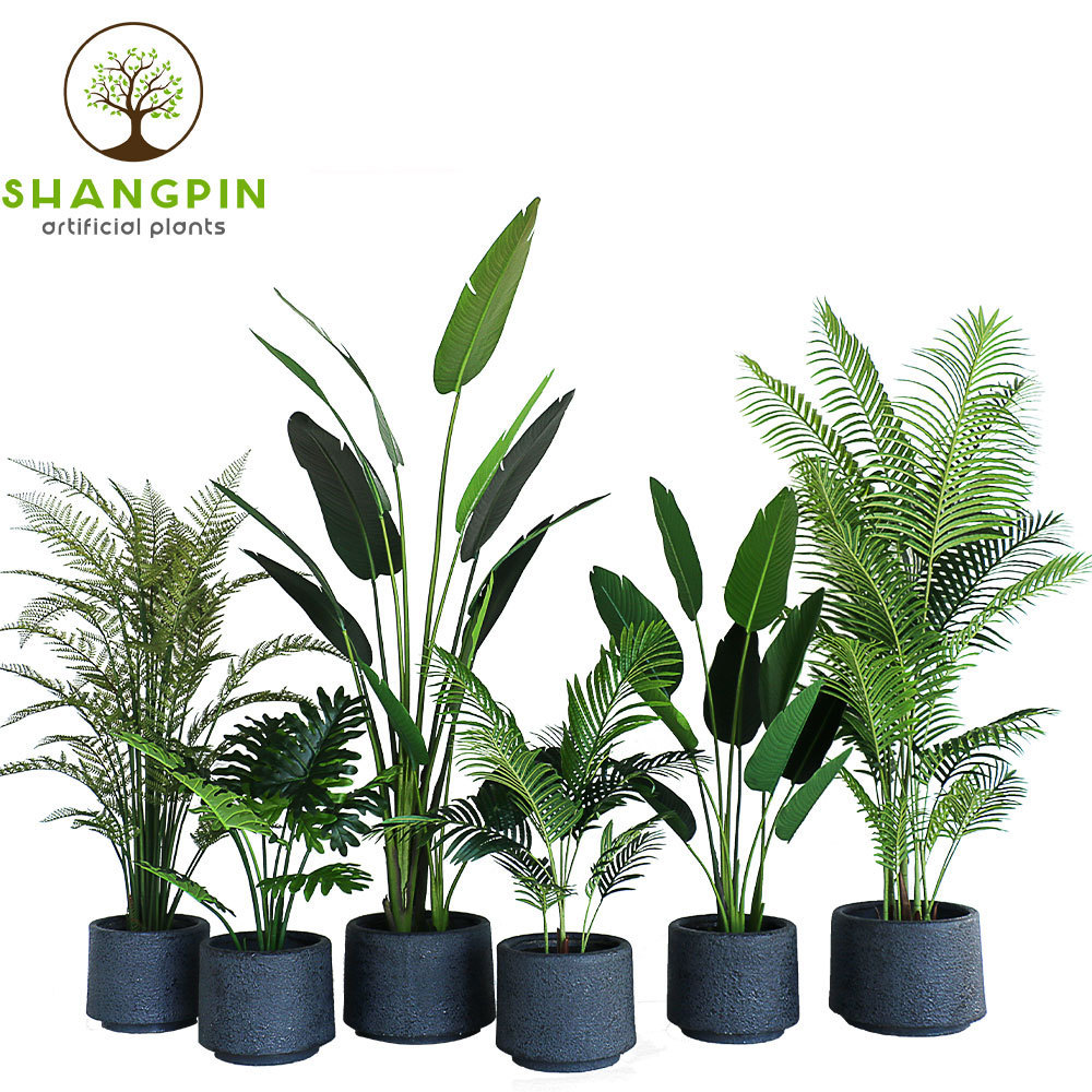 Potted Evergreen Artificial Bonsai Trees 210Cm Traveler Banana Tree Artificial Banana Tree