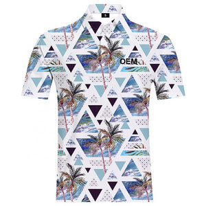 New Arrival Summer Casual Fashion Mens Sublimation Active 95 Cotton 5 Spandex Polo T Shirts