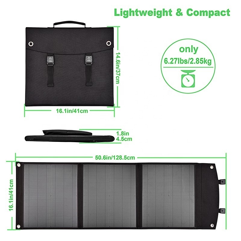 New Design 60W Outdoor Flexible Sun Power Foldable Solar Panel