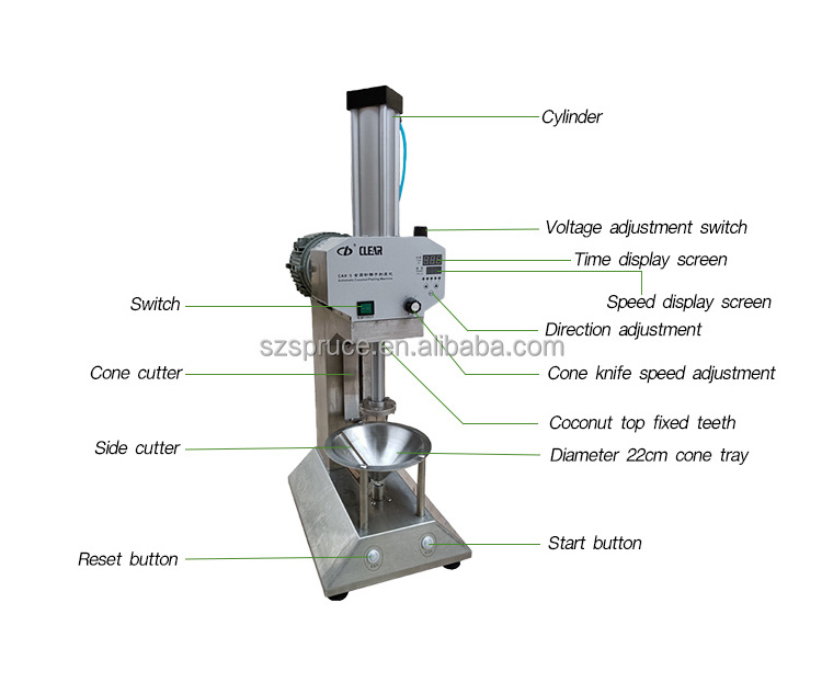 Automatic Green Coconut Peeling Machine / Young Green Coconut Skin Scraper Machine / Green Coconut Trimming Peeling Machine