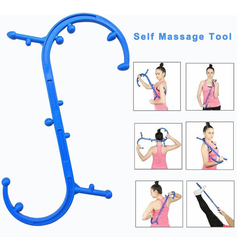 Whole-body cane back hook massager relax pain muscle pressure self massager